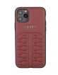Audi iPhone 12 Pro Max Lederhülle / Cover A6 Serie Echtes Leder Rot