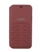 Audi iPhone 12 Mini Book Case Cover A6 Series Genuine Leather Red