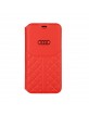 Audi iPhone 12 / 12 Pro Ledertasche Book Case Q8 Serie Echtes Leder Rot