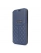 Audi iPhone 13 Book Case Q8 series Cover real leather blue