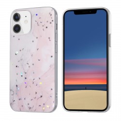 iPhone 12 Mini Case Hülle Cover Gradient Glitter Print Mix Rosa