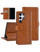 UNIQ Samsung S22 Ultra Book Case Card Holder Magnetic Closure Brown