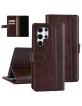 UNIQ Samsung S22 Ultra Book Case Card Holder Magnetic Closure Dark Brown