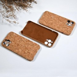 Beline iPhone 12 / 12 Pro cork cover Eco Case classic wood brown