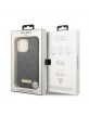 Guess iPhone 14 Pro Max MagSafe Plate Hülle Case Cover 4G Logo Grau