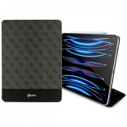 Guess iPad Pro 12.9 Tasche Hülle Book Case Cover 4G Stripe Schwarz