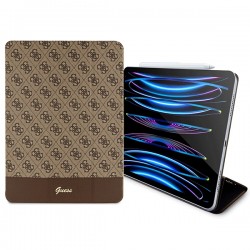 Guess iPad Pro 12.9 Tasche Hülle Book Case Cover 4G Stripe Braun