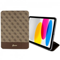 Guess iPad 10.9 Tasche Hülle Book Case Cover 4G Stripe Braun