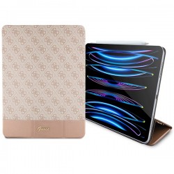 Guess iPad Pro 12.9 Tasche Hülle Book Case Cover 4G Stripe Rosa Pink