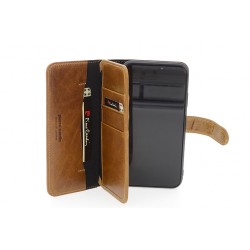 Deluxe Pierre Cardin leather case iPhone 11 Pro real leather brown