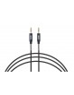 Audio cable stereo 3.5mm jack plug 3 pin 100cm black