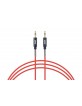 Audio cable stereo 3.5mm jack plug 3 pin 100cm red