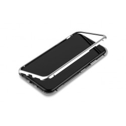Magnet Hülle für iPhone XS Max Silber