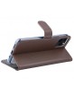 Brown leather case for iPhone 11 with stand-up function + card