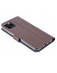 Brown leather case for iPhone 11 with stand-up function + card