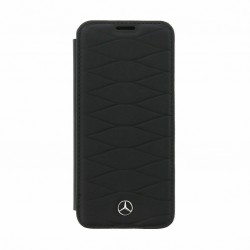 Mercedes Benz Pattern III Ledertasche / Book Case für Samsung Galaxy S8 Plus Schwarz