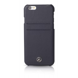 Mercedes Benz Pure Line leather case with card slots for iPhone 6 Plus / 6S Plus Navy