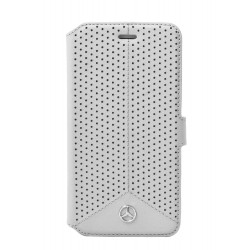 Mercedes Benz Pure Line Perforated Leather Case for iPhone 6 Plus / 6S Plus Gray