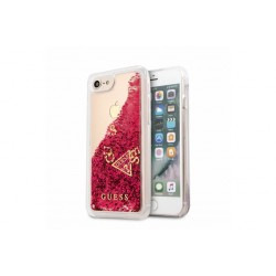 Guess iPhone SE 2020 / iPhone 8 / 7 Liquid Glitter Hülle / Cover Pink
