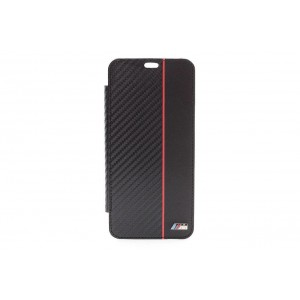 BMW Samsung S9 Plus M-Collection carbon case / book cover black / red