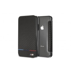 BMW M Bi-Material Carbon Case Tricolor Stripe  iPhone Xs Max Black