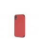 Ferrari Vertical Stripe Echtleder Tasche / Book Case iPhone XR Rot