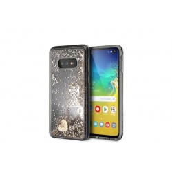 Guess Glitter Hearts Hard Case / Cover Samsung Galaxy S10e Transparent / Gold