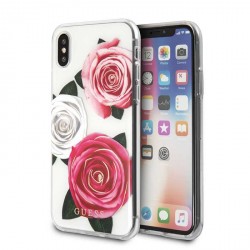 Guess Flower Desire Cover / Case for iPhone XR Transparent