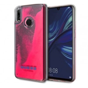 Guess Case Califonia Glow in The Dark for Huawei P Smart 2019 Transparent Pink