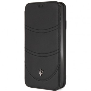 Maserati Granslusso leather case / book cover iPhone Xs Max black
