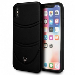 Maserati Granslusso leather cover / case iPhone Xs / X black