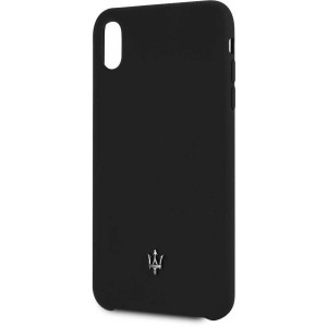 Maserati Silicone Hülle Soft Touch iPhone Xs Max Schwarz
