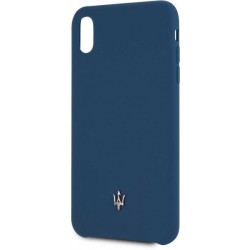 Maserati Silicone Hülle Soft Touch iPhone Xs Max Navy