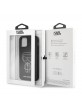 Karl Lagerfeld iPhone 12 / 12 Pro 6,1 Schutzhülle Ikonik Outline Embossed Schwarz / Weiß