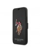 US Polo iPhone 12 Pro Max 6.7 Cell Phone Case Black Embroidery