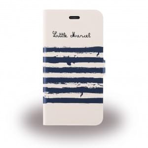 Little Marcel Book Tasche / Hülle / Case für Apple iPhone 6 / 6s Sand / Blau
