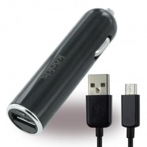 Konkis USB Car Charger + Micro USB Cable 1,000mA - Black