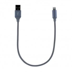 Lightning charging and data cable 30cm silver