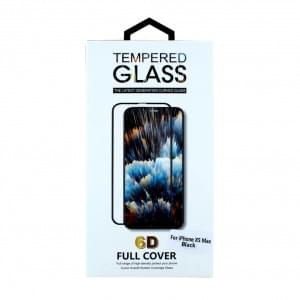 6D Displayschutzglas für iPhone XS Max - Schwarz