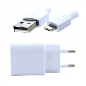 Original Huawei HW-050200E01 fast charger + data cable Micro USB white