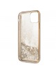 Guess Hülle 4G Peony Liquid Glitter iPhone 11 Pro Gold