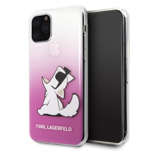 Karl Lagerfeld Choupette Gradient Schutzhülle iPhone 11 Pro Max Pink