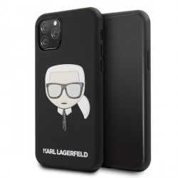 Karl Lagerfeld Iconic Embossed Glitter Hülle iPhone 11 Pro Schwarz