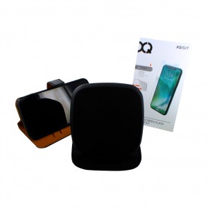 XQISIT Pack iPhone X, Xs Tasche Book Case + Glas + Wireless Pad