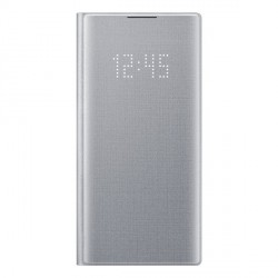 Samsung EF-NN970 Note 10 LED View Book Case Cover Silber Tasche