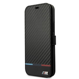 BMW iPhone 13 M Collection PU Carbon Book Case Black