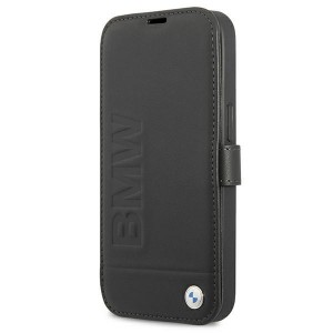 BMW iPhone 13 mini Signature Book Case leather black