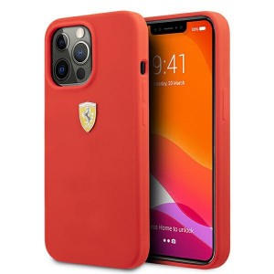 Ferrari iPhone 13 Pro Silicone Case Cover On Track Red