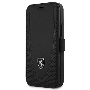 Ferrari iPhone 12 mini Ledertasche Perforated schwarz