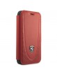Ferrari iPhone 12 mini Ledertasche Perforated Rot